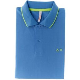 SUN68 Polo in cotone AZZURRO CHIARO XL