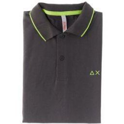SUN68 Polo in cotone GRIGIO SCURO M