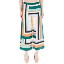 WEEKEND MAX MARA Pantalone in seta VERDE 44