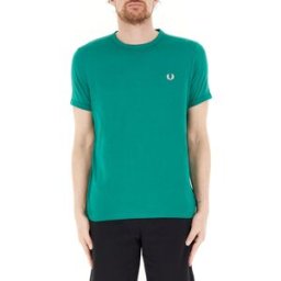 Fred Perry T-shirt in cotone VERDE CHIARO XL