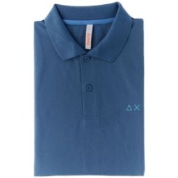 SUN68 Polo in cotone BLU AVIO XXL