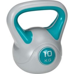 Sportnow Kettlebell 10kg in PU e Sabbia con Base Piatta e Impugnatura pratica per Stacchi, Squat e Sollevamenti, 22x16x26 cm, Verde Scuro Aosom