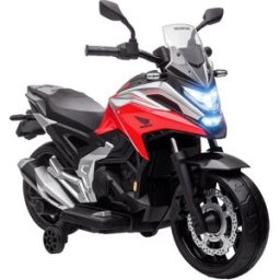 Aiyaplay Moto Elettrica per Bambini 3-6 Anni Licenza Honda con Fari, Musica e Rotelle, 107x46x75 cm, Rosso