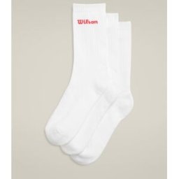 Wilson Crew Logo Socks 3-Pack