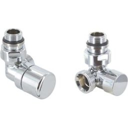 Poletti KIT VALVOLA TERMOSTATIZZABILE DETENTORE A ANGOLO SX FIRST 1/2'' CROMO ATTACCO EK