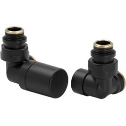 Poletti KIT VALVOLA TERMOSTATIZZABILE DETENTORE A ANGOLO SX FIRST 1/2'' NERO OPACO ATTACCO EK