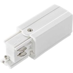 Tecnomat CONNETTORE RAIL DESTRO CON INNESTO PER SISTEMA A BINARIO CON GUIDA TRIFASE BIANCO