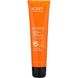 KORFF Srl Korff Sun Secret Latte Protettivo Anti-Età SPF 15 - Latte solare resistente all'acqua adatto per il corpo - 100 ml
