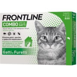 Frontline combo spot on antiparassitario - 3 pipette da 0,5 millilitri per gatti adulti e furetti