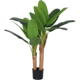 Homcom Pianta Artificiale di Banano Alta 120 cm con Vaso Incluso per Interni, Verde