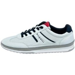 Stringate Bianche e Grigie con Tomaia Traforata in Pelle BUGATTI 321A3A01 44