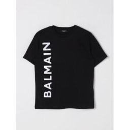 Balmain T-shirt in cotone con logo Nero Taglia 12