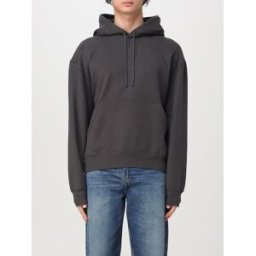 Saint Laurent Felpa con cappuccio Grigio Taglia L