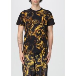 Versace Jeans Couture T-shirt in cotone con stampa Oro Taglia XXL