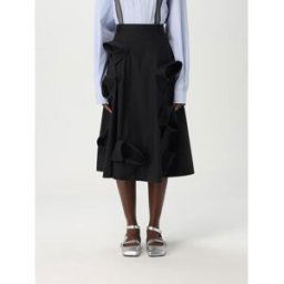 Moschino Gonna in cotone con applicazioni Nero Taglia 42