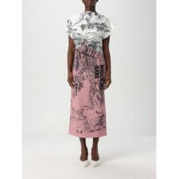 Moschino Abito in crepe stampato Rosa Taglia 42