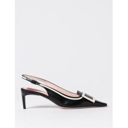 Roger Vivier Slingback Viv' Canard in pelle con fibbia decorativa Nero Taglia 35