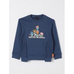 Emporio Armani Felpa a girocollo stampata Blue Taglia 6