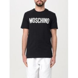 Moschino T-shirt in cotone con logo Nero Taglia M