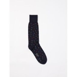 Paul Smith Calze in cotone stretch con logo jacquard Blue Taglia OS