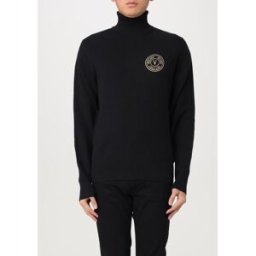 Versace Jeans Couture Pullover in cotone e cashmere Oro Taglia S