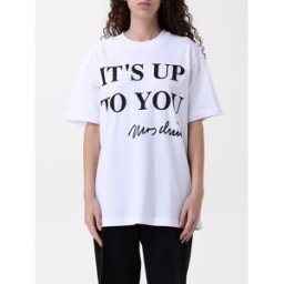 Moschino T-shirt in cotone con stampa slogan Bianco Taglia XS