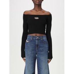 Diesel Top cropped in jersey Nero Taglia M