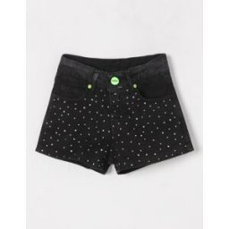 Barrow Kids Pantaloncino di jeans con strass Nero Taglia 14