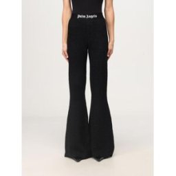 Palm Angels Pantalone in tessuto glitter Nero Taglia S