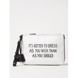 Moschino Clutch in pelle Bianco Taglia OS