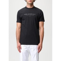 Lagerfeld T-shirt con logo tono su tono Nero Taglia XXL