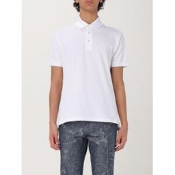 Etro Polo con logo Pegaso in cotone Bianco Taglia XL