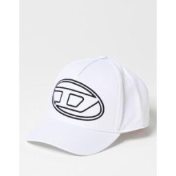Diesel Cappello in cotone con monogram ricamato Bianco Taglia 2