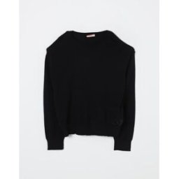 Liujo Maglia a girocollo in misto viscosa Nero Taglia 10