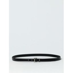 Saint Laurent Cintura in pelle a grana Nero Taglia 90