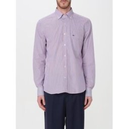 Xc Camicia in popeline con motivo a righe Rosso Taglia XL