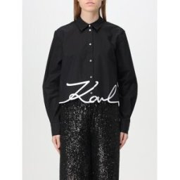 Lagerfeld Camicia in cotone organico Nero Taglia 44