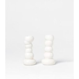 Completedworks Set 2 candelabri Misfits in ceramica Bianco Taglia OS