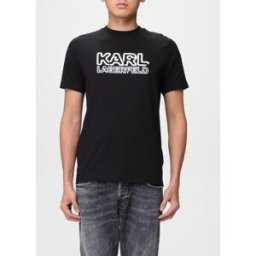 Lagerfeld T-shirt con maxi logo Nero Taglia XXL