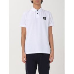 Stone Island Polo in cotone biologico piquet Bianco Taglia XXL