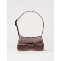 Emporio Armani Borsa in pelle sintetica laminata con strass all over Bronzo Taglia OS