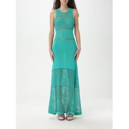 Moschino Abito in crochet di misto cotone Verde Taglia S