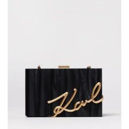 Lagerfeld Clutch in resina marmorizzata Nero Taglia OS