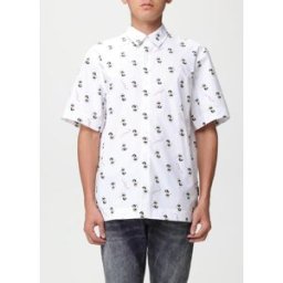 Lagerfeld Camicia in misto cotone stampato Bianco Taglia XL