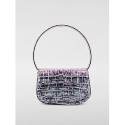 Diesel Borsa 1DR in pelle stampa cocco Nero Taglia OS