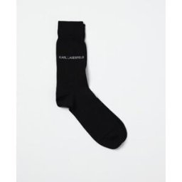 Lagerfeld Calze in cotone stretch con logo jacquard Nero Taglia SM