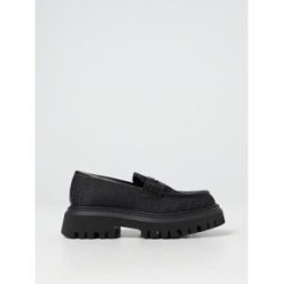 Moschino Mocassino in tessuto jacquard e pelle Nero Taglia 38