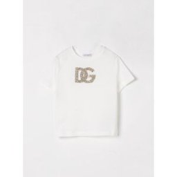 Dolce&Gabbana T-shirt in cotone con monogram strass Bianco Taglia 8
