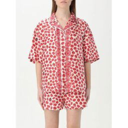 Versace Camicia in seta con stampa floreale Rosso Taglia 42