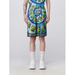 Versace Pantaloncino in seta stampato Azzurro Taglia 48